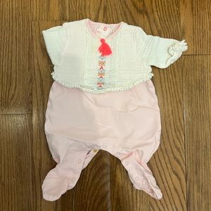Billieblush baby girl one piece romper footie size 1M